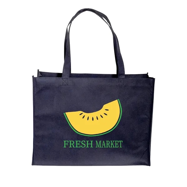 Standard non-woven tote bag with box gusset, crisp binding edge seams... from ASI 79530 Prime Line