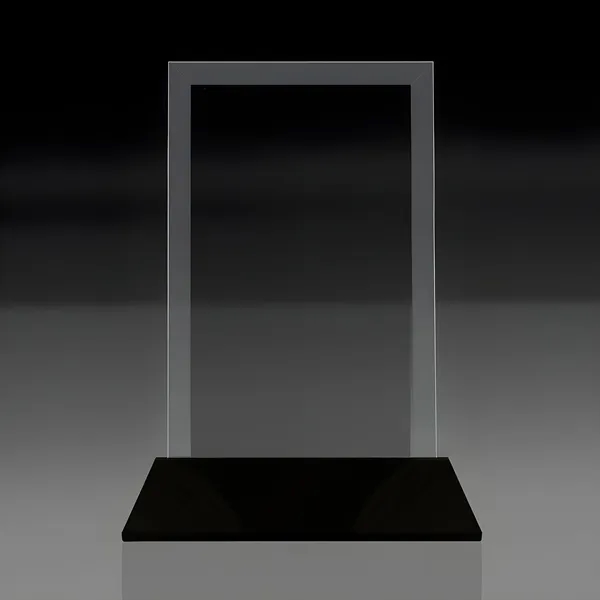 6" x 8" x 3" glass award with vertical orientation, beveled... from ASI 68507 The Magnet Group / Benchmark Crystal & Clocks