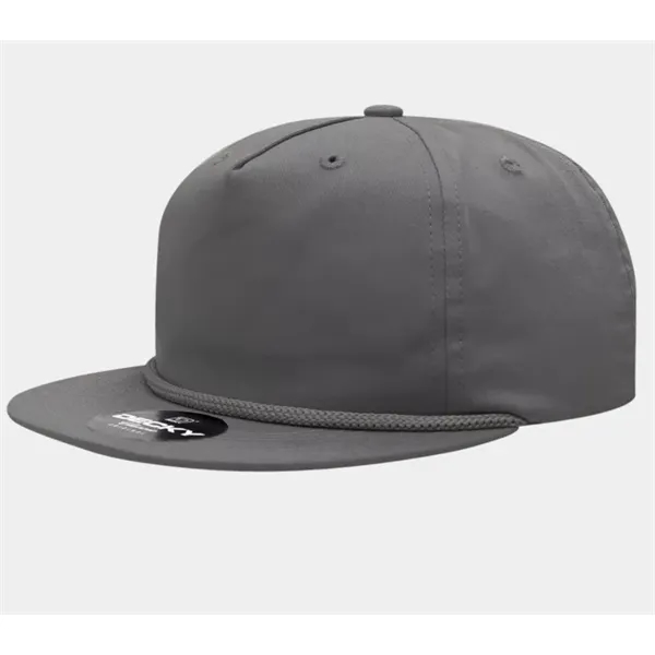 5-panel soft-structured rope cap with flat bill, braid detail, and snapback... from ASI 72657 Active Life Promo