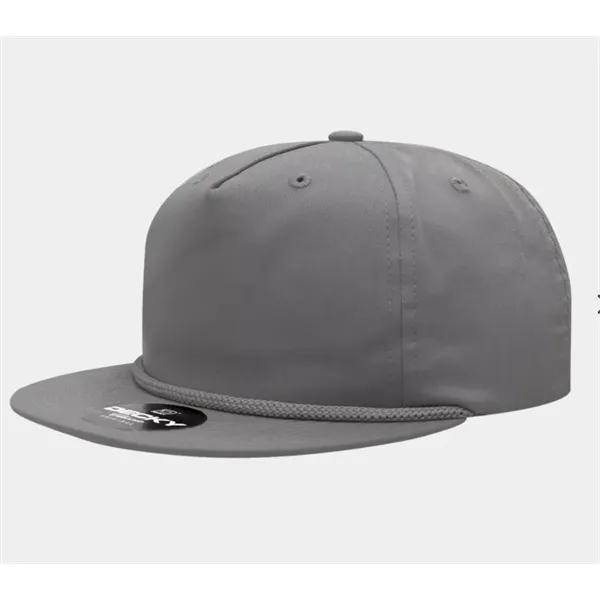 5-panel soft-structured rope cap with flat bill, braid detail, and snapback... from ASI 72657 Active Life Promo