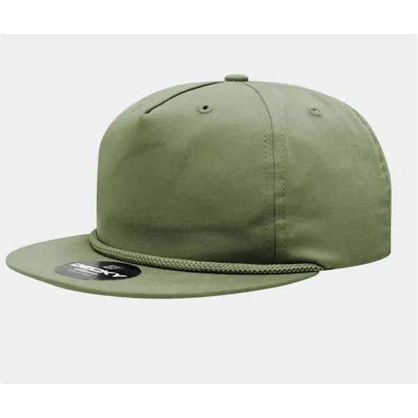 5-panel soft-structured rope cap with flat bill, braid detail, and snapback... from ASI 72657 Active Life Promo