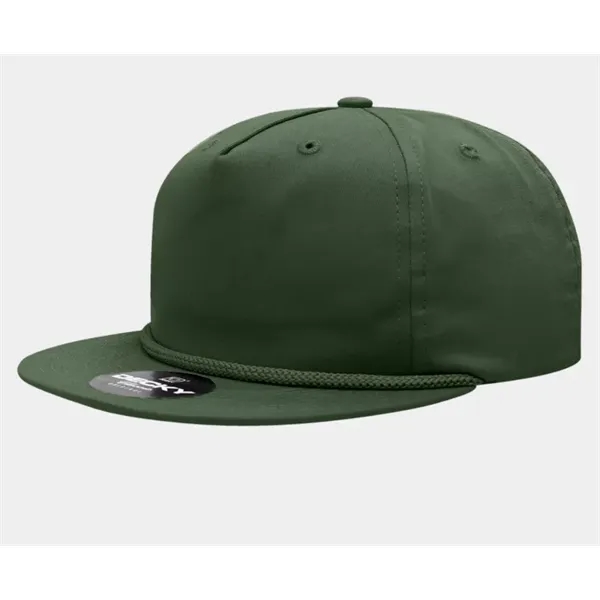5-panel soft-structured rope cap with flat bill, braid detail, and snapback... from ASI 72657 Active Life Promo