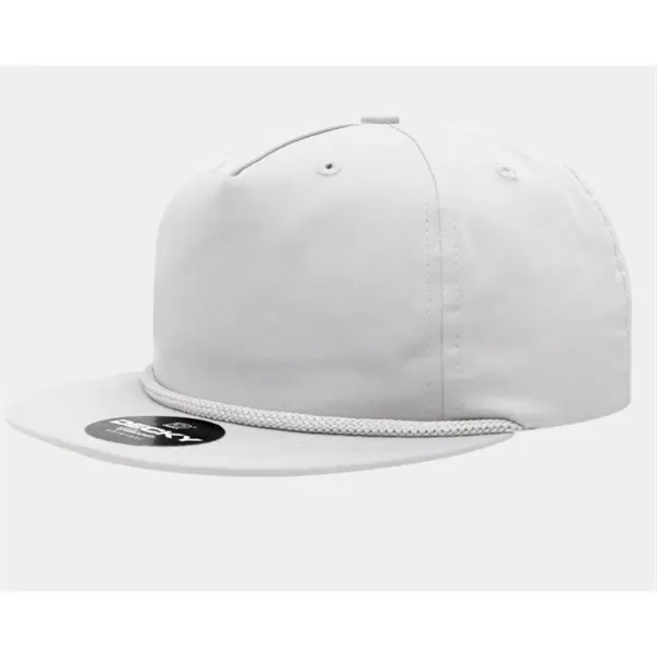 5-panel soft-structured rope cap with flat bill, braid detail, and snapback... from ASI 72657 Active Life Promo