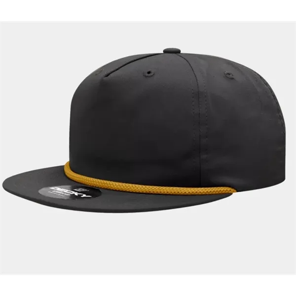 5-panel soft-structured rope cap with flat bill, braid detail, and snapback... from ASI 72657 Active Life Promo