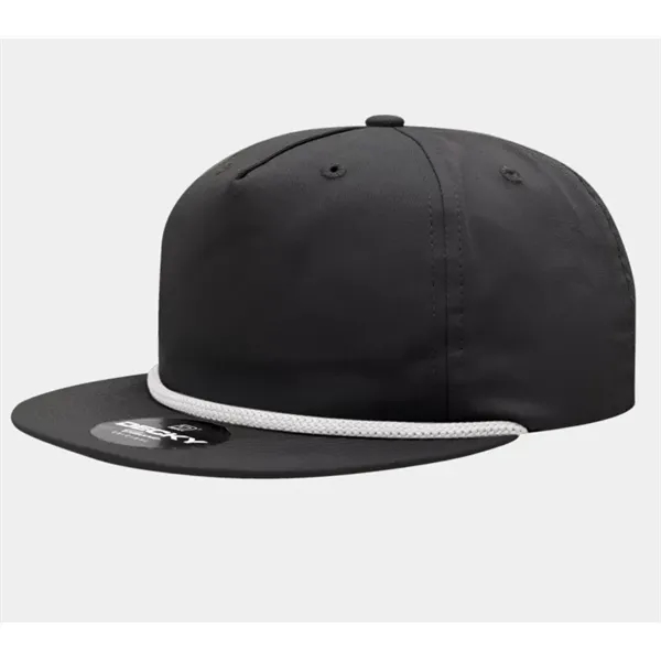 5-panel soft-structured rope cap with flat bill, braid detail, and snapback... from ASI 72657 Active Life Promo