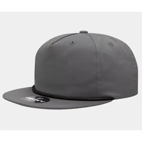 5-panel soft-structured rope cap with flat bill, braid detail, and snapback... from ASI 72657 Active Life Promo