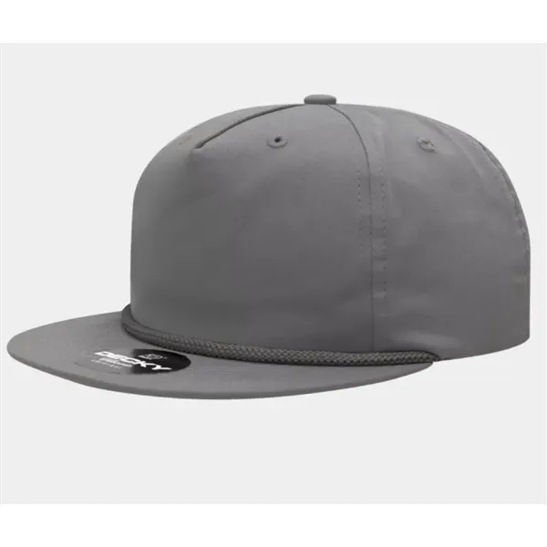 5-panel soft-structured rope cap with flat bill, braid detail, and snapback... from ASI 72657 Active Life Promo