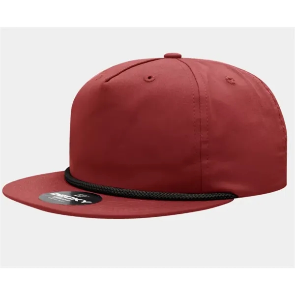 5-panel soft-structured rope cap with flat bill, braid detail, and snapback... from ASI 72657 Active Life Promo
