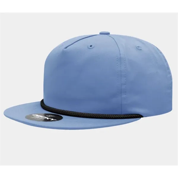 5-panel soft-structured rope cap with flat bill, braid detail, and snapback... from ASI 72657 Active Life Promo