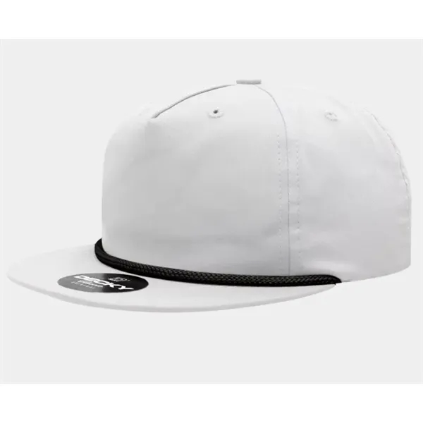 5-panel soft-structured rope cap with flat bill, braid detail, and snapback... from ASI 72657 Active Life Promo
