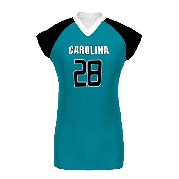 Girls' Sublimated Cap Sleeve Volleytball Jersey. 84% Polyester/16% Spandex Knit.... from ASI 37461 Augusta Sportswear / Holloway Sportswear