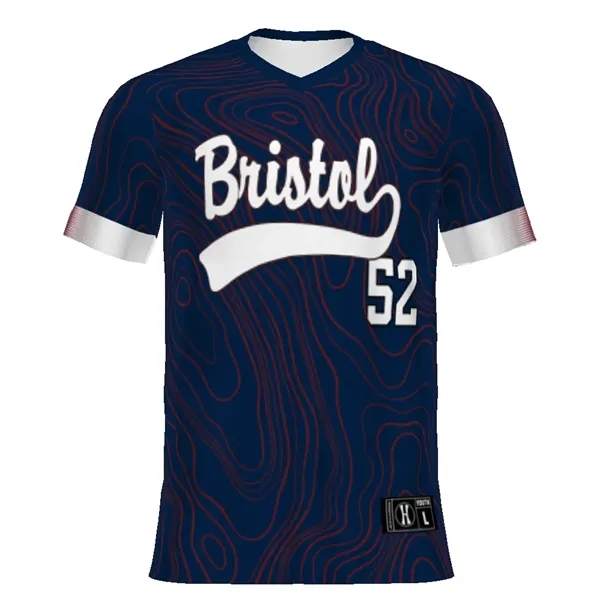 Youth V-Neck Baseball Jersey. Dry-Excel™ 100% polyester wicking smooth knit.... from ASI 37461 Augusta Sportswear / Holloway Sportswear