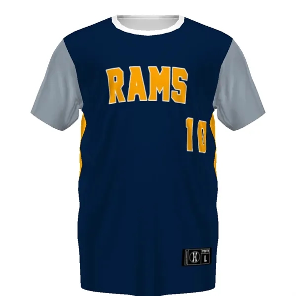 Youth FreeStyle Sublimated Turbo Crew Neck Baseball Jersey. Dry-Excel™ 100% polyester... from ASI 37461 Augusta Sportswear / Holloway Sportswear