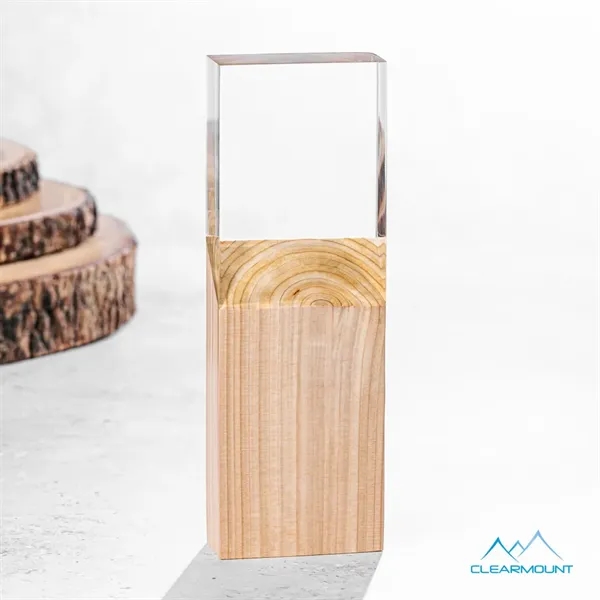 The Plante VividPrint™ Award features a wooden column block with an... from ASI 84592 St Regis Group / Clearmount