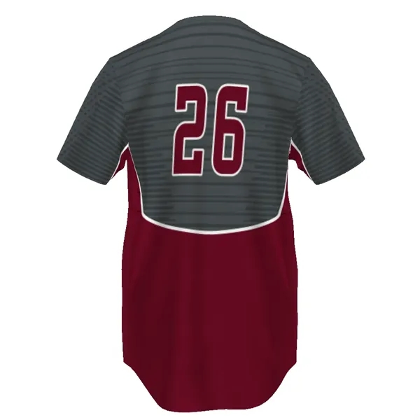 Youth Two-Button Baseball Jersey. 92% polyester/8% spandex.... from ASI 37461 Augusta Sportswear
