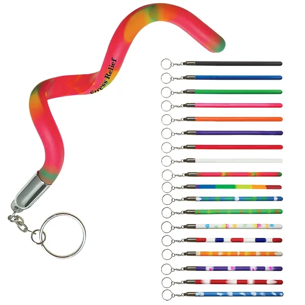 Exclusive Key Chain with bendable stress reliever stick.... from ASI 79840 The Proinnovative Line / Proinnovative Line