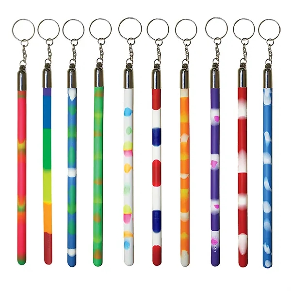 Exclusive Key Chain with bendable stress reliever stick.... from ASI 79840 The Proinnovative Line / Proinnovative Line