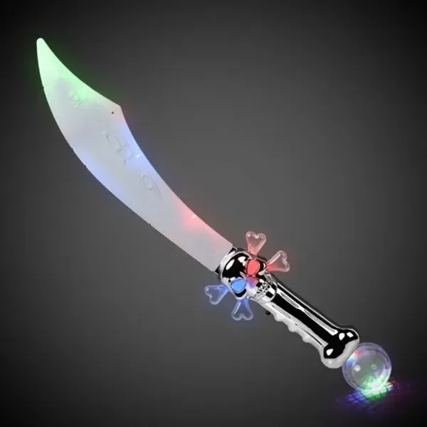 23" plastic LED lighted pirate sword with a variety of light... from ASI 42016 Brighter Promotions Inc