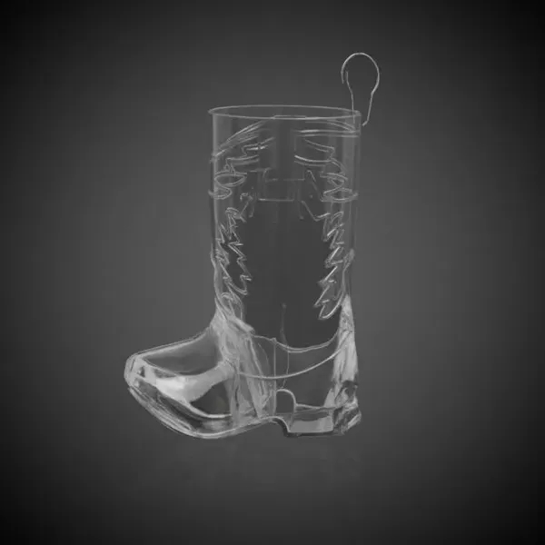 1 oz. clear cowboy boot shaped shot glass medallion.... from ASI 42016 Brighter Promotions Inc / Chemical Light™