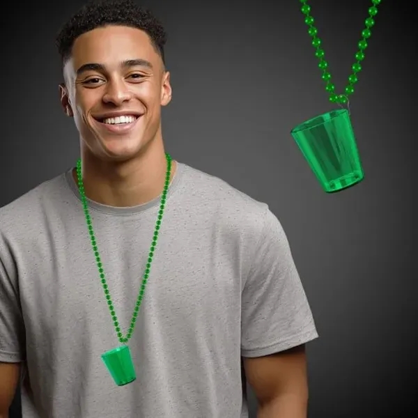 2 oz. green sot glass with j-hook attachment.... from ASI 42016 Brighter Promotions Inc