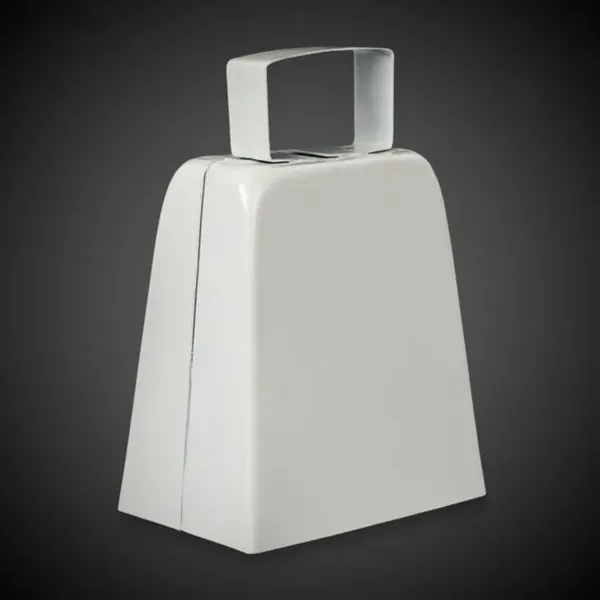 4 1/2" large white metal cowbell.... from ASI 42016 Brighter Promotions Inc