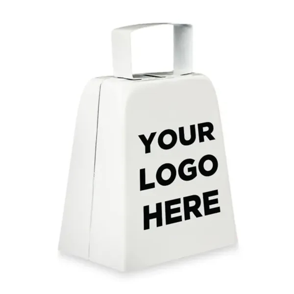 4 1/2" large white metal cowbell.... from ASI 42016 Brighter Promotions Inc