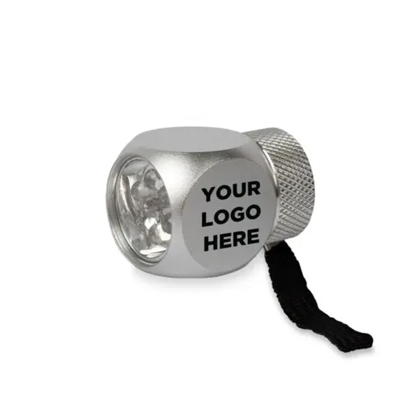 2 1/2" cube shaped flashlight with 6 super-bright LED lights and... from ASI 42016 Brighter Promotions Inc