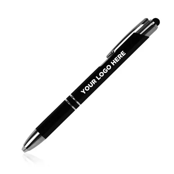 3-in-1 ballpoint pen, touchscreen stylus and LED flashlight tip with bright... from ASI 42016 Brighter Promotions Inc