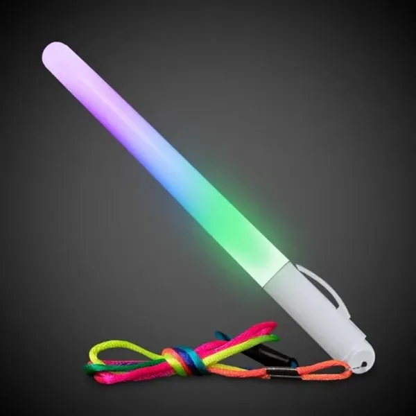 7 1/2" necklace with light-up glow stick and lanyard.... from ASI 42016 Brighter Promotions Inc / Chemical Light™