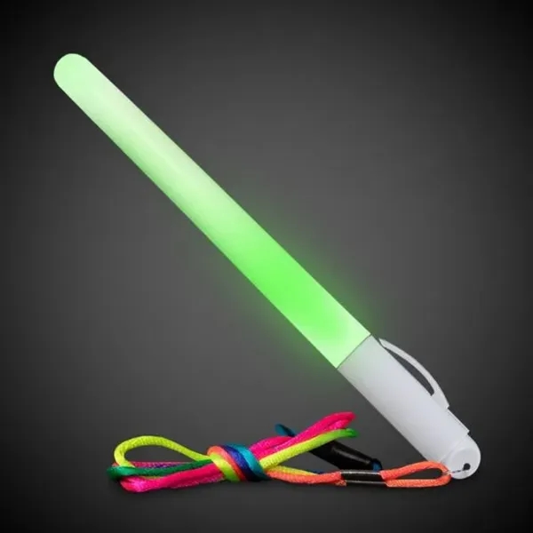 7 1/2" necklace with light-up glow stick and lanyard.... from ASI 42016 Brighter Promotions Inc / Chemical Light™