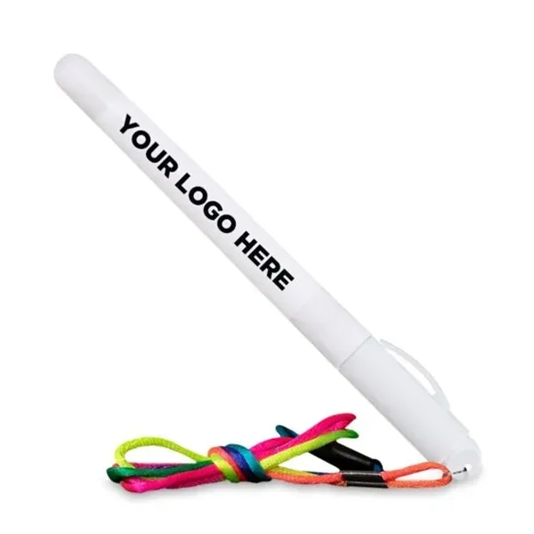 7 1/2" necklace with light-up glow stick and lanyard.... from ASI 42016 Brighter Promotions Inc / Chemical Light™