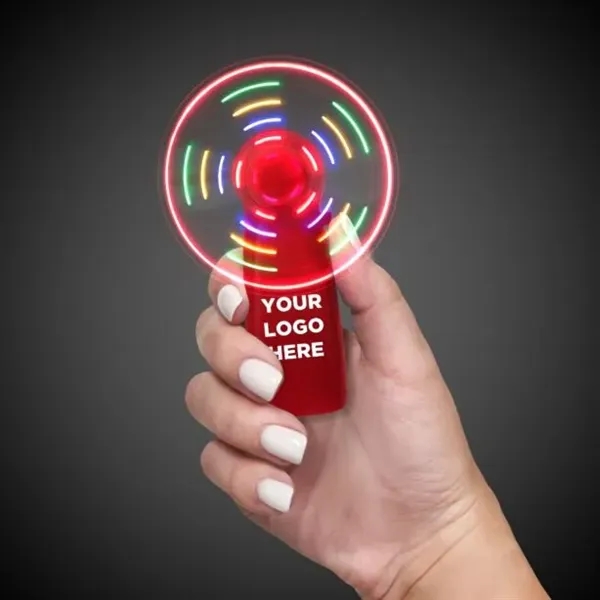 Handheld fan with multi-colored LED lights.... from ASI 42016 Brighter Promotions Inc
