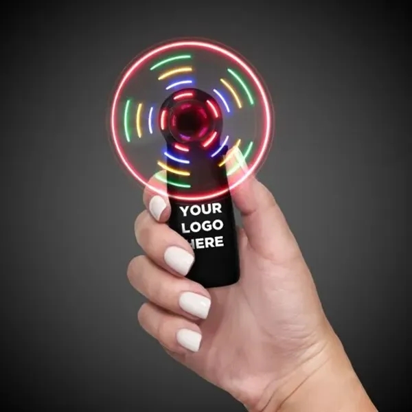 Handheld fan with multi-colored LED lights.... from ASI 42016 Brighter Promotions Inc