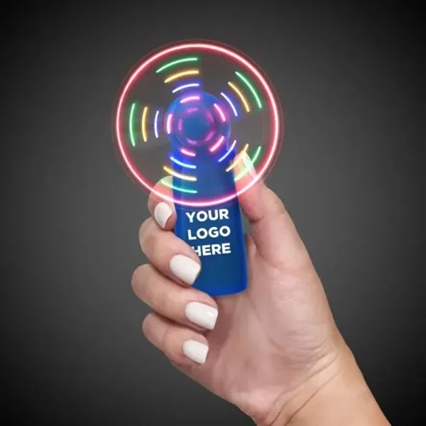Handheld fan with multi-colored LED lights.... from ASI 42016 Brighter Promotions Inc