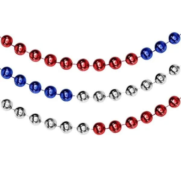 36" red, silver and blue beaded necklace.... from ASI 42016 Brighter Promotions Inc / Chemical Light™