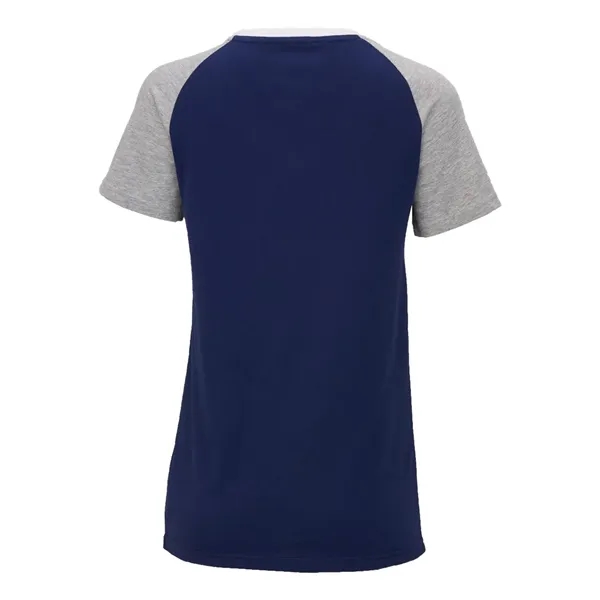 Boxercraft Women's Colorblocked V-Neck T-Shirt... from ASI 84358 S&S Activewear