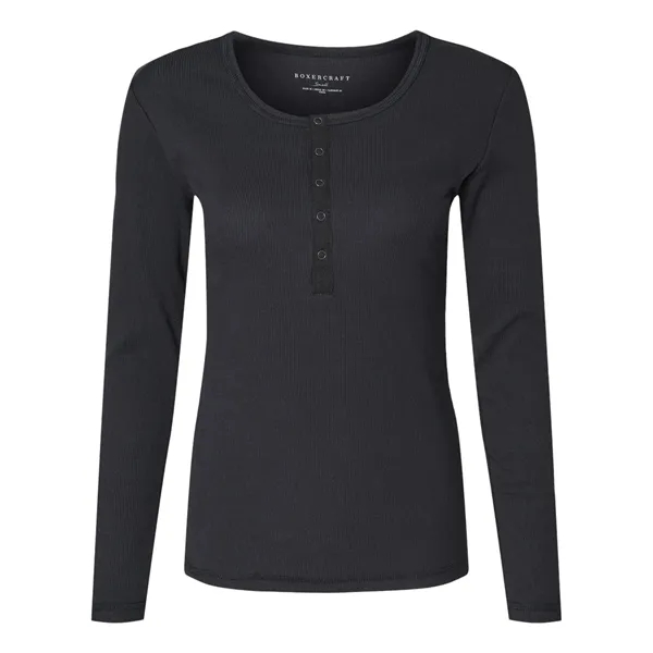 Boxercraft Women's Harper Long Sleeve Henley... from ASI 84358 S&S Activewear