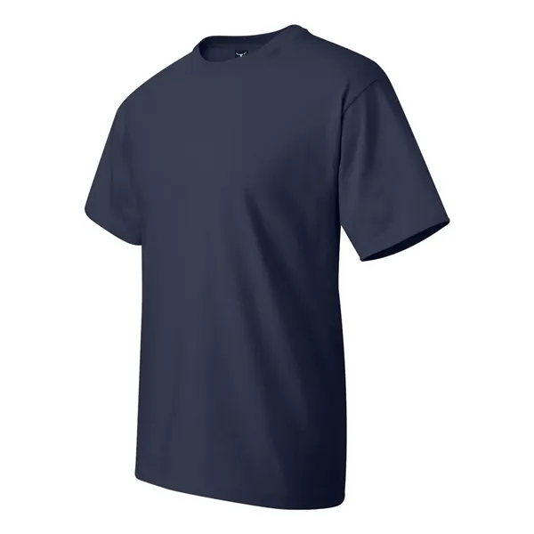 Hanes T-shirt made of 100% ring-spun cotton with double-needle stitching.... from ASI 84358 S&S Activewear