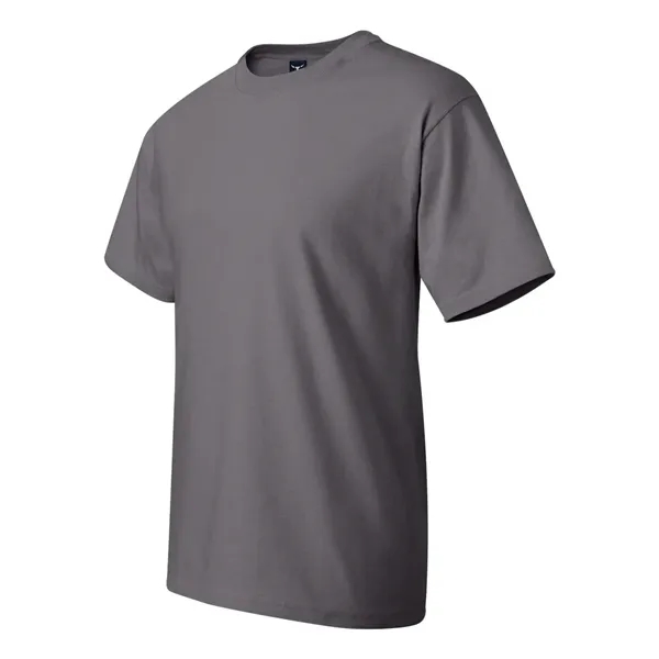 Hanes T-shirt made of 100% ring-spun cotton with double-needle stitching.... from ASI 84358 S&S Activewear