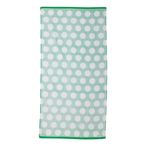 Cotton polka dot velour beach towel, 30" x 60". Blank.... from ASI 84358 S&S Activewear