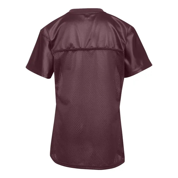 3.35 oz., 100% polyester tricot mesh Juniors' replica football t-shirt.... from ASI 84358 S&S Activewear