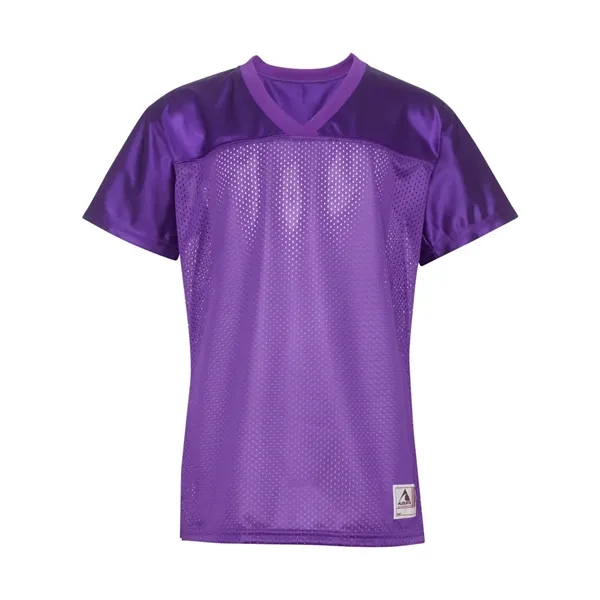 3.35 oz., 100% polyester tricot mesh Juniors' replica football t-shirt.... from ASI 84358 S&S Activewear
