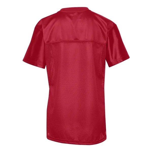 3.35 oz., 100% polyester tricot mesh Juniors' replica football t-shirt.... from ASI 84358 S&S Activewear