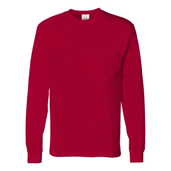 Long sleeve T-shirt made of 100% cotton with a chest pocket,... from ASI 84358 S&S Activewear