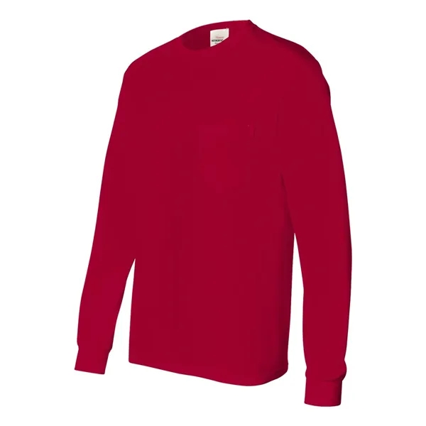 Long sleeve T-shirt made of 100% cotton with a chest pocket,... from ASI 84358 S&S Activewear