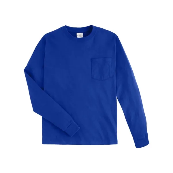 Long sleeve T-shirt made of 100% cotton with a chest pocket,... from ASI 84358 S&S Activewear