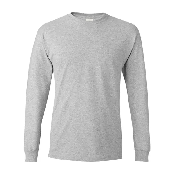 Long sleeve T-shirt made of 100% cotton with a chest pocket,... from ASI 84358 S&S Activewear
