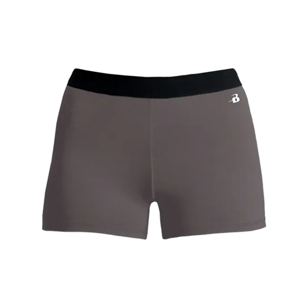 Girls' shorts with moisture management fabric, stretch body and a black... from ASI 84358 S&S Activewear