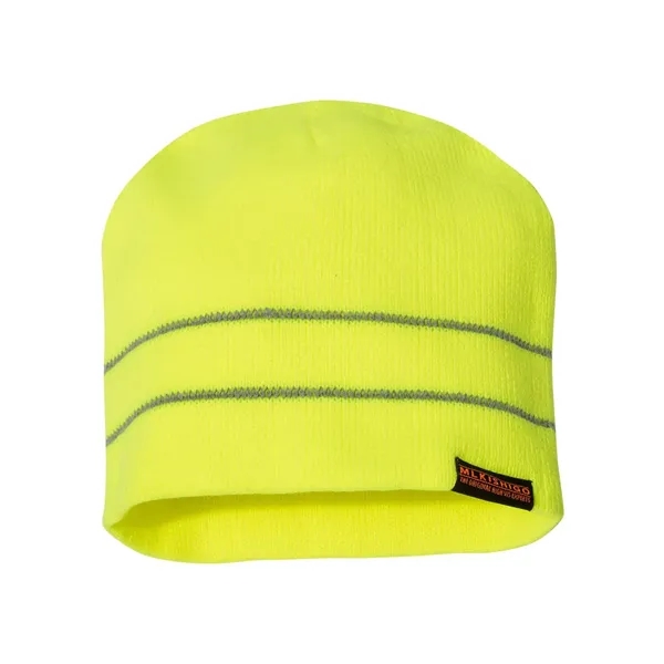 Beanie with two stripes of reflective thread, blank.... from ASI 84358 S&S Activewear