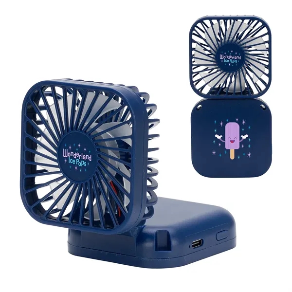 Mini Folding Rechargeable Fan with Lanyard... from ASI 36730 Ariel Premium Supply Inc